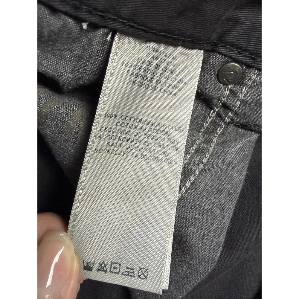 True Religion Jeans Mens 40x33 Black Geno Relaxed Straight Distressed Pockets